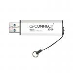 Q-Connect USB 3.0 Slider 32GB Flash Drive SilverBlack KF16370 KF16370