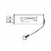 Q-Connect USB 3.0 Slider 32GB Flash Drive SilverBlack KF16370 KF16370