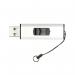 Q-Connect USB 3.0 Slider 32GB Flash Drive SilverBlack KF16370 KF16370