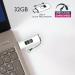 Q-Connect USB 3.0 Slider 32GB Flash Drive SilverBlack KF16370 KF16370