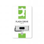 Q-Connect USB 3.0 Slider 64GB Flash Drive Silver/Black KF16371 KF16371