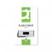 Q-Connect USB 3.0 Slider 128GB Flash Drive Silver/Black KF16375 KF16375