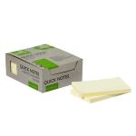 Q-Connect Recycled Notes 127x76mm Yellow (Pack of 12) KF17322 KF17322