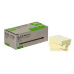 Q-Connect Recycled Notes 38x51mm Yellow (Pack of 12) KF17323 KF17323