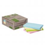 Q-Connect Recycled Notes 127x76mm Pastel Rainbow (Pack of 12) KF17325 KF17325