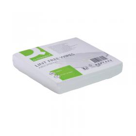 Q-Connect Lint Free Wipes 200x200mm (Pack of 100) ALFW100QCA KF17445