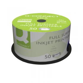 Q-Connect Inkjet Printable CD-R Discs 52x (50 Pack) KF18020 KF18020