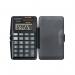 Q-Connect 8 Digit Pocket Calculator with Cover Black KF19062 KF19062