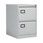 Jemini 2 Drawer Filing Cabinet Lockable 470x622x711mm Light Grey KF20042 KF20042