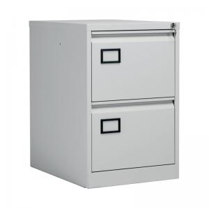 VOW Jemini 2Drw Filing Cabinet Lockable 470x622x711mm Light Grey