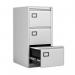 Jemini 3 Drawer Filing Cabinet 470x622x1016mm Light Grey KF20043 KF20043