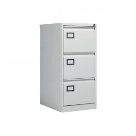 Jemini 3 Drawer Filing Cabinet 470x622x1016mm Light Grey KF20043 KF20043