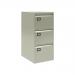 Jemini 3 Drawer Filing Cabinet 470x622x1016mm Light Grey KF20043 KF20043