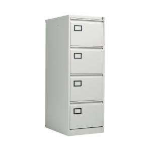 VOW Jemini 4Drw Filing Cabinet Lockable 470x622x1321mm Light Grey