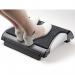 Q-Connect Footrest with Removable Carpet Black/Silver KF20075 KF20075