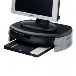 Q-Connect MonitorPrinter Stand with Storage Drawer Black KF20081 KF20081