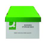 Q-Connect Business Storage Box 335x400x250mm Green and White (Pack of 10) KF21660 KF21660