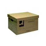 Q-Connect Storage Box 335x400x250mm Brown (Pack of 10) KF21665 KF21665