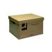 Q-Connect Brown Storage Box 335x400x250mm (Removable lid and cut out handles) KF21665