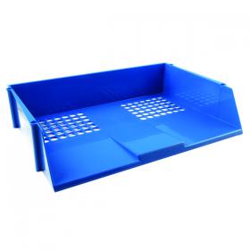 Q-Connect Wide Entry Letter Tray Blue KF21689 KF21689