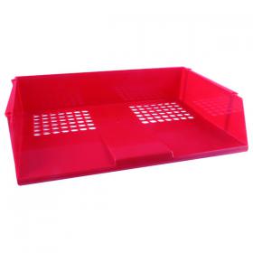Q-Connect Wide Entry Letter Tray Red KF21691 KF21691