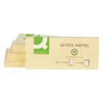 Q-Connect Recycled Quick Notes 38 x 51mm Yellow (Pack of 12) KF22367 KF22367