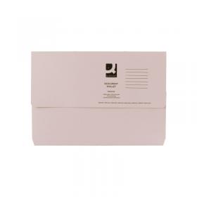 Q-Connect Document Wallet Foolscap Buff (Pack of 50) KF23010 KF23010