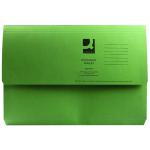 Q-Connect Document Wallet Foolscap Green (Pack of 50) KF23012 KF23012