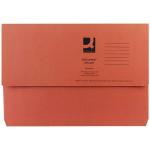 Q-Connect Document Wallet Foolscap Orange (Pack of 50) KF23014 KF23014