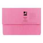 Q-Connect Document Wallet Foolscap Pink (Pack of 50) KF23015 KF23015