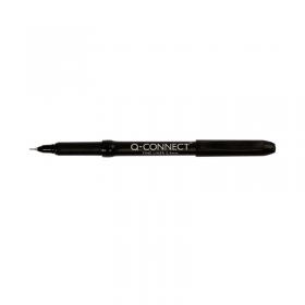 Q-Connect Black 0.4mm Fineliner Pen (Pack of 10) KF25007 KF25007