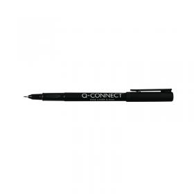 Q-Connect Black 0.4mm Fineliner Pen (Pack of 10) KF25007 KF25007