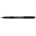 Q-Connect Black 0.4mm Fineliner Pen (Pack of 10) KF25007 KF25007