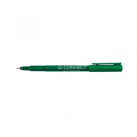 Q-Connect Fineliner Pen 0.4mm Green (Pack of 10) KF25010 KF25010