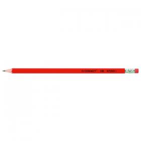 Q-Connect HB Rubber Tipped Office Pencil (Pack of 12) KF25011 KF25011