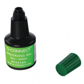 Q-Connect Endorsing Ink 28ml Green (Pack of 10) KF25104Q KF25104Q