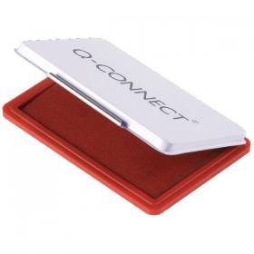 Q-Connect Stamp Pad Metal Case Medium 110 x 70mm Red KF25212 KF25212