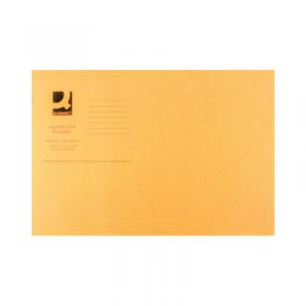 Q-Connect Square Cut Folder Lightweight 180gsm Foolscap Orange (Pack of 100) KF26030 KF26030