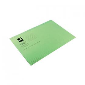 Q-Connect Square Cut Folder Lightweight 180gsm Foolscap Green (Pack of 100) KF26031 KF26031