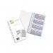 This photo features a Q-Connect Telephone & Message Book set, with a duplicate telephone message book that can hold 200 messages. The cover is blue with the Q-Connect logo, and the interior pages are neatly organized with spaces for date, time, callers name, and message details. The book also includes a carbon copy slip for records.