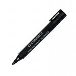 The photo shows a pack of 10 Q-Connect Permanent Marker Pens with a black bullet tip. The markers have a professional and sleek design, with a comfortable grip for easy use. The pack is neatly organized and ready for all of your permanent marking needs.