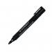 The photo shows a pack of 10 Q-Connect Permanent Marker Pens with a black bullet tip. The markers have a professional and sleek design, with a comfortable grip for easy use. The pack is neatly organized and ready for all of your permanent marking needs.