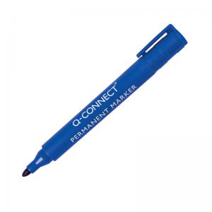 Q-Connect Permanent Marker Pen Bullet Tip Blue Pack of 10 KF26046