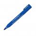 This picture showcases a pack of 10 Q-Connect Permanent Marker Pens with a blue bullet tip. The bold and vibrant shades of blue are clearly visible, and the sleek design of the markers is evident. The brand name is written in bold font on the packaging, indicating its high quality.