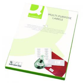 Q-Connect Multipurpose Labels 199.6x143.5mm 2 Per Sheet White (Pack of 200) KF26056 KF26056