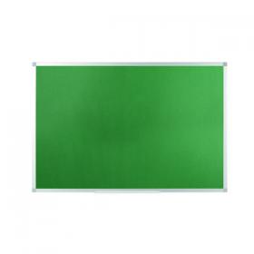 Q-Connect Aluminium Frame Felt Noticeboard with Fixing Kit 900x600mm Green 54034203 KF26063