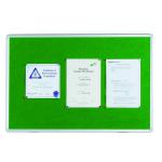 Q-Connect Aluminium Frame Felt Noticeboard with Fixing Kit 1200x900mm Green 54034204 KF26064