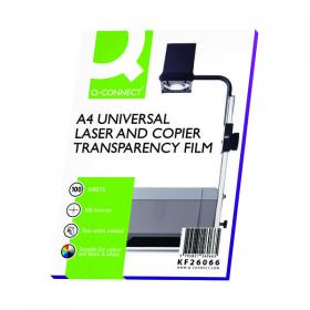Q-Connect Clear Over Head Projector Film (Pack of 100) KF26066 KF26066