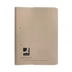 Q-Connect Transfer Pocket File 38mm Capacity Foolscap Buff (Pack of 25) KF26095 KF26095