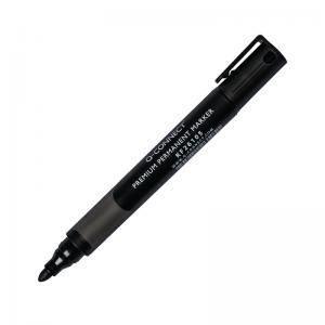 Q-Connect Premium Permanent Marker Pen Bullet Tip Black Pack of 10